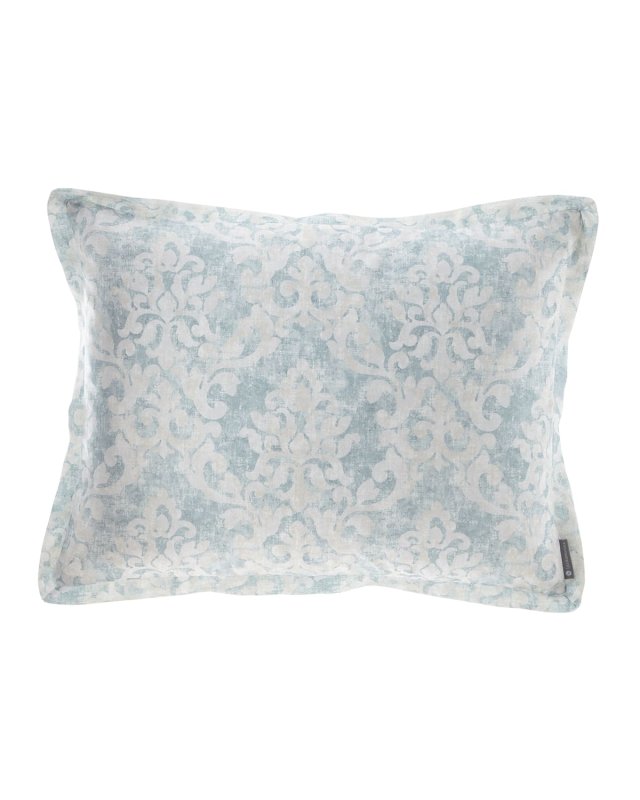 Milan Standard Pillow Spa Faded Damask Venetian Linen 20 x 26